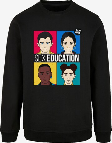 Sweat-shirt 'Sex Education Teen Illustrated Netflix TV Series' F4NT4STIC en noir : devant