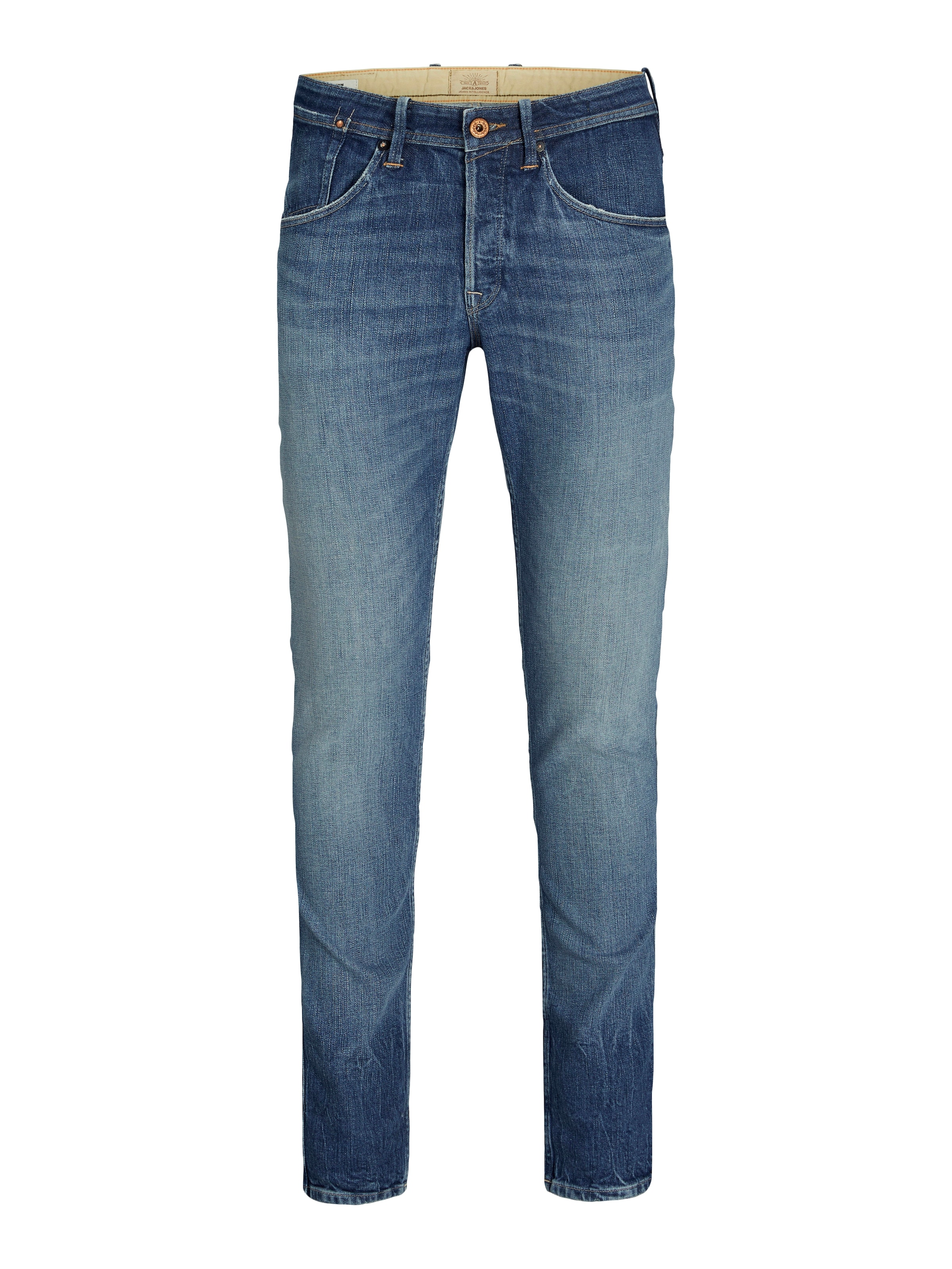 Coupe slim Jean 'JJIGlenn JJDenver' JACK & JONES en bleu : devant