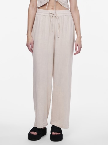 PIECES Loose fit Pants 'MASTINA' in Beige: front