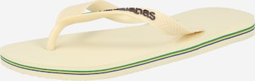 geltona HAVAIANAS Šlepetės per pirštą 'BRASIL': priekis