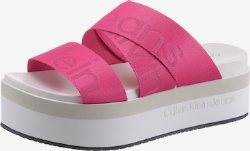 Calvin Klein Jeans Muiltjes in Roze: voorkant