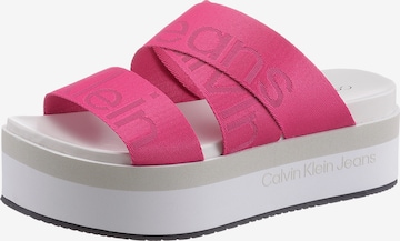 Calvin Klein JeansNatikače s potpeticom - roza boja: prednji dio