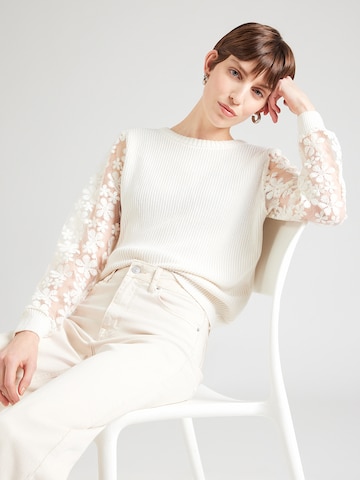 Hailys Pulóver 'Ti44ra' - fehér: elől