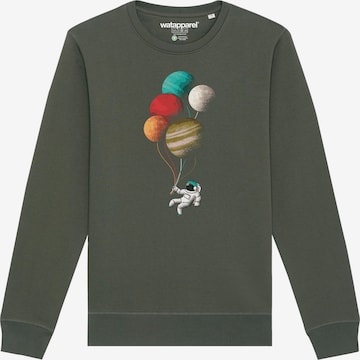 Sweat-shirt ' Balloon Spaceman ' Watapparel en vert : devant