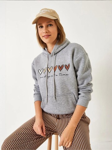 Bianco Lucci Sweatshirt in Grau