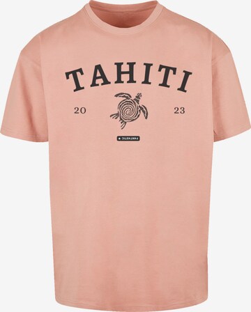 T-Shirt 'Tahiti' F4NT4STIC en rose : devant