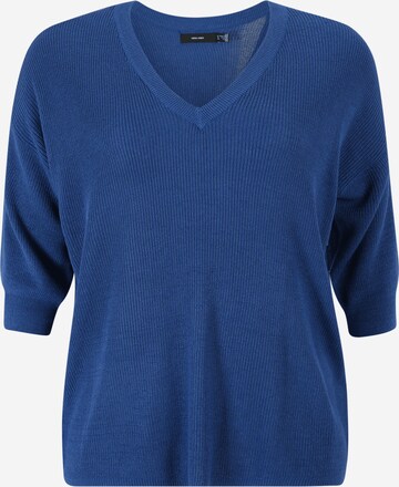 Pull-over 'TUGALEX' Vero Moda Curve en bleu : devant