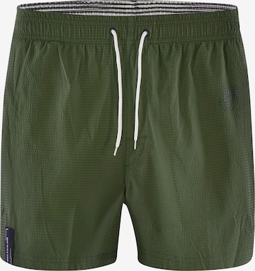 TOM TAILOR Board Shorts 'Charles' in Green: front