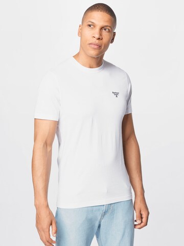 T-Shirt Barbour Beacon en blanc : devant