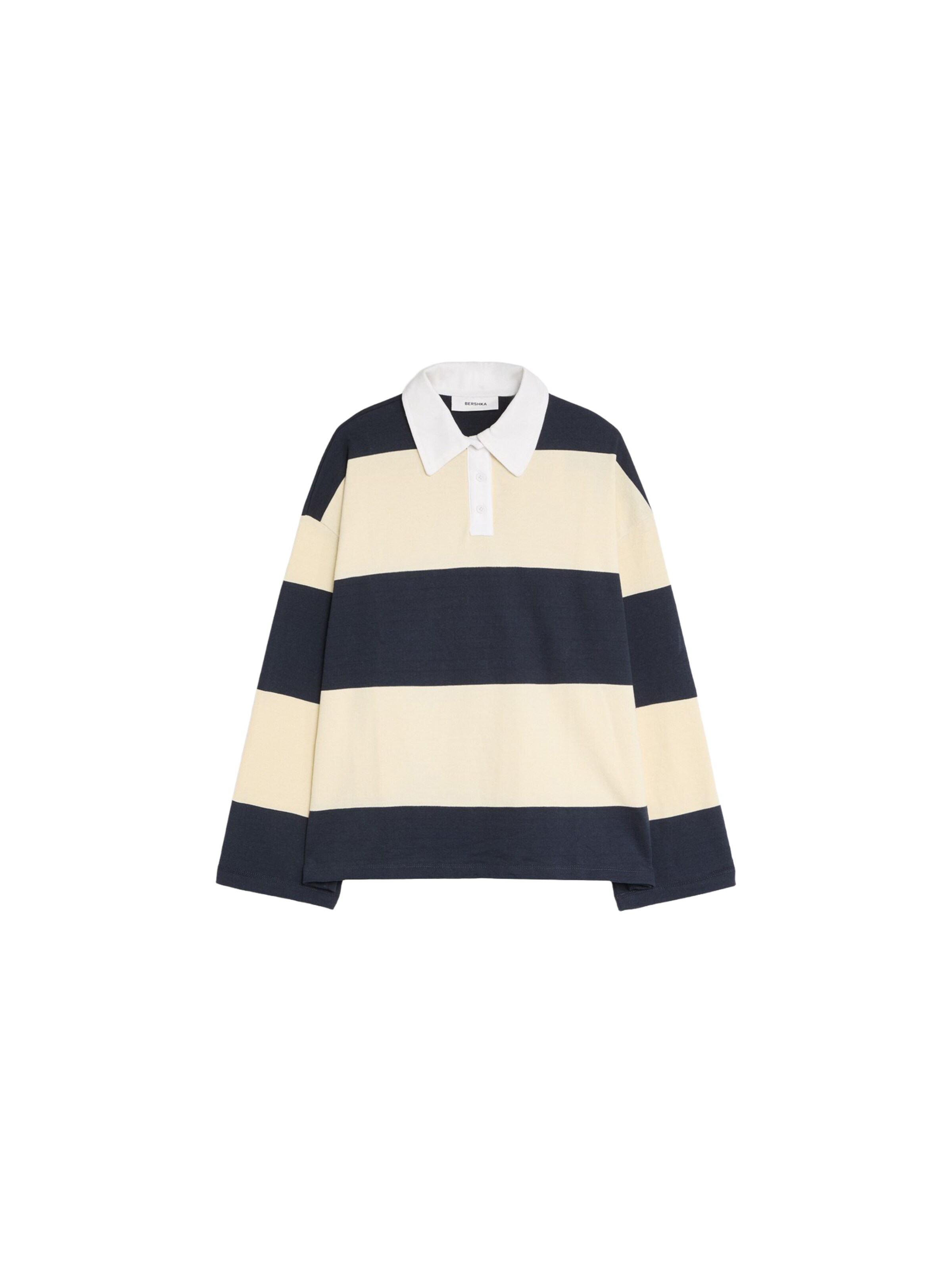 Maglietta in XS Bershka di colore navy / giallo pastello / bianco, Visualizzazione prodotti