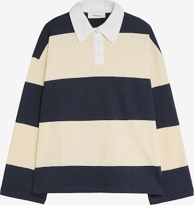 Bershka Majica veličine XS u mornarsko plava / pastelno žuta / bijela, Pregled proizvoda