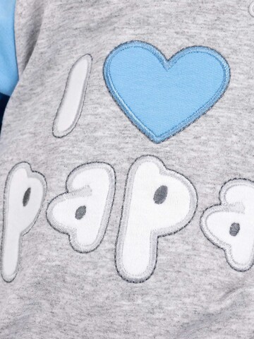 Baby Sweets Overall ' I love Mama & Papa ' in Grijs