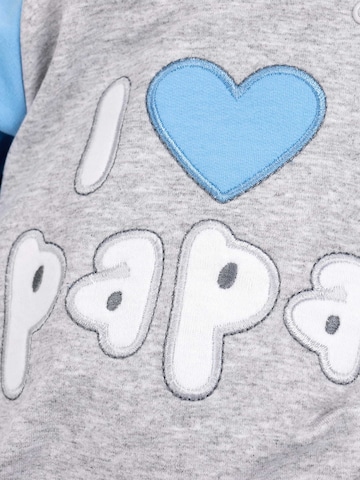 Baby Sweets Overall ' I love Mama & Papa ' in Grau