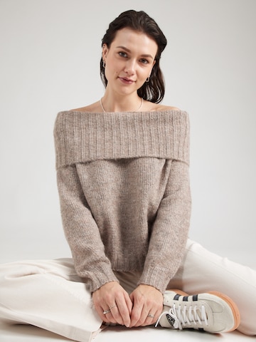 ONLY Pullover 'ONLSHINE' in Braun: Vorderseite