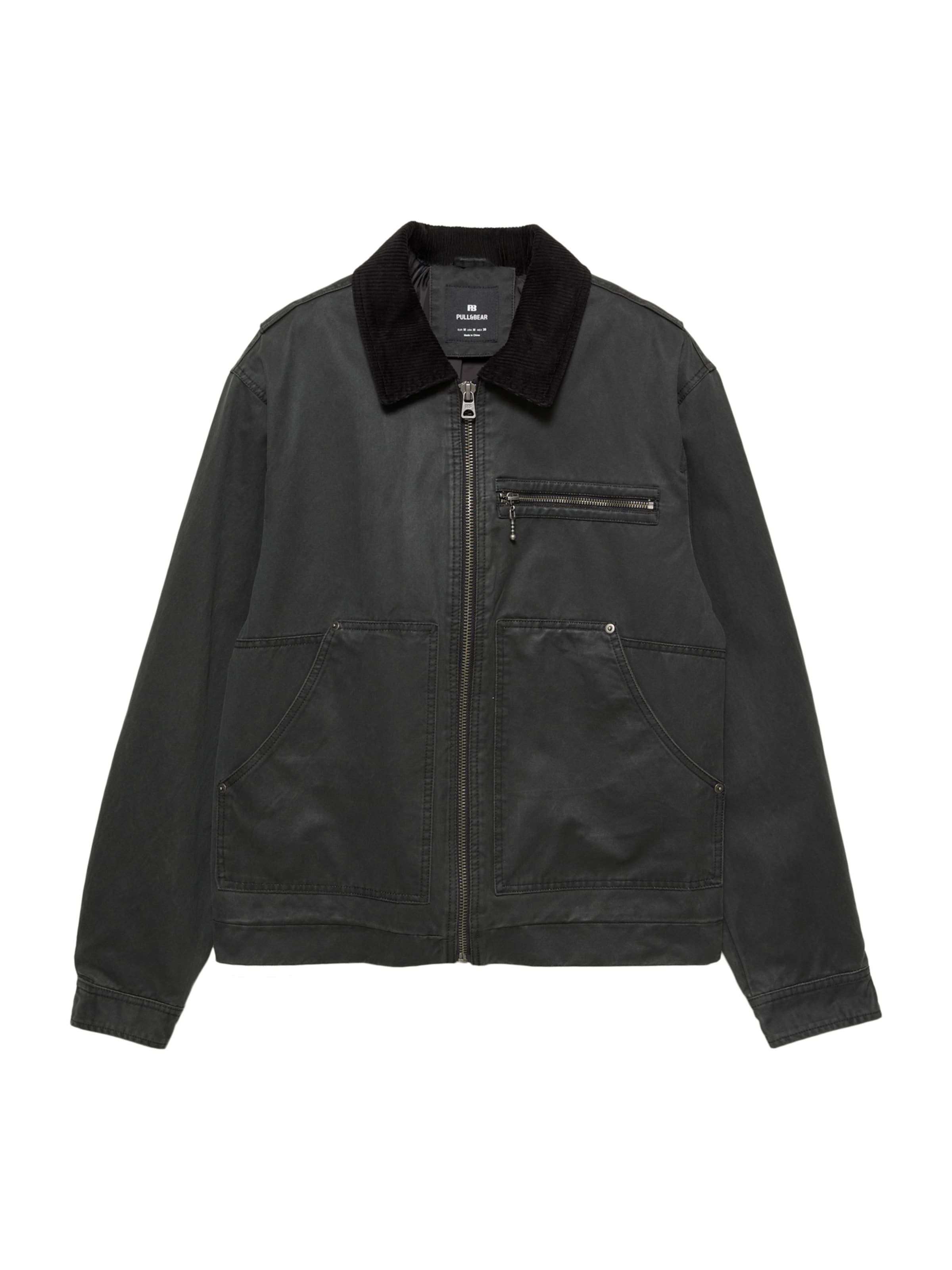 Pull&Bear Övergångsjacka i svart: framsida