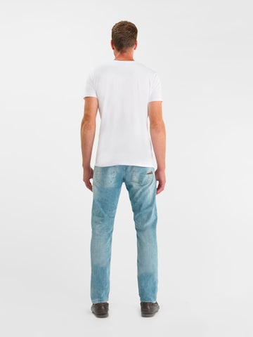 Coupe slim Jean '700/11' Le Temps Des Cerises en bleu
