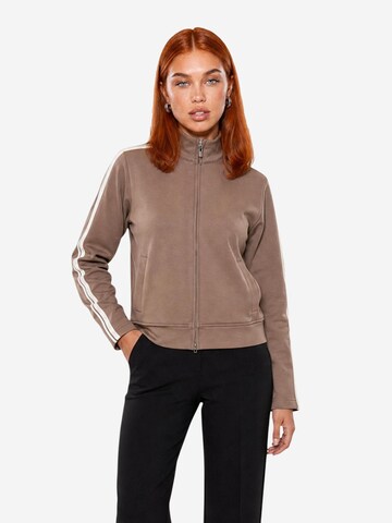 GUESS Sweat jacket 'MEROPE FULL ZIP SWEA V6YQ04 K4278' in Grey: front