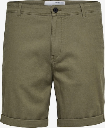 Pantalon chino SELECTED HOMME en vert : devant