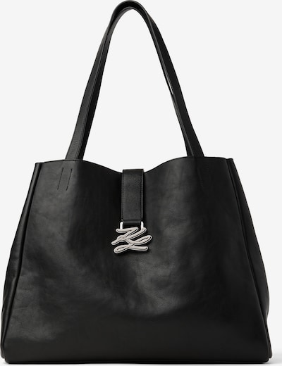 Karl Lagerfeld Ostoskassi värissä meleerattu musta, Tuotenäkymä