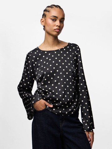 PIECES Bluse 'PCJYTTA' i sort: forside