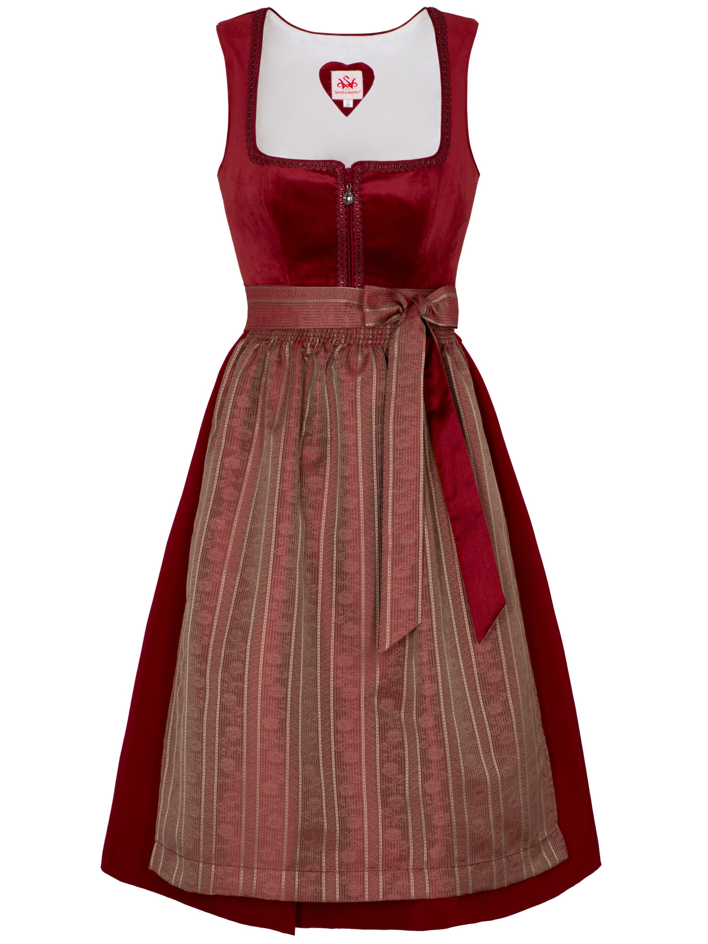 SPIETH & WENSKY Dirndl 'Diandra' in Rot: Vorderseite