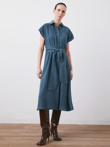 MANGOKošulja haljina 'MACA' - plava boja: prednji dio