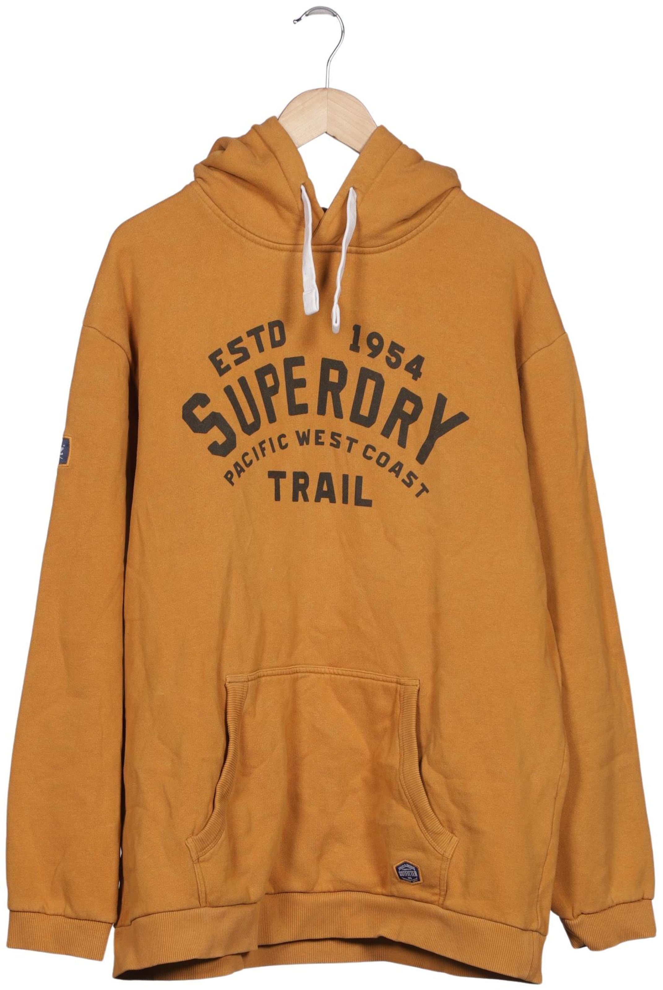 Superdry Sweatshirt & Zip-Up Hoodie in XXL in Orange: front