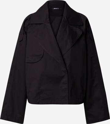 Gina Tricot Between-Seasons Coat in Black: front