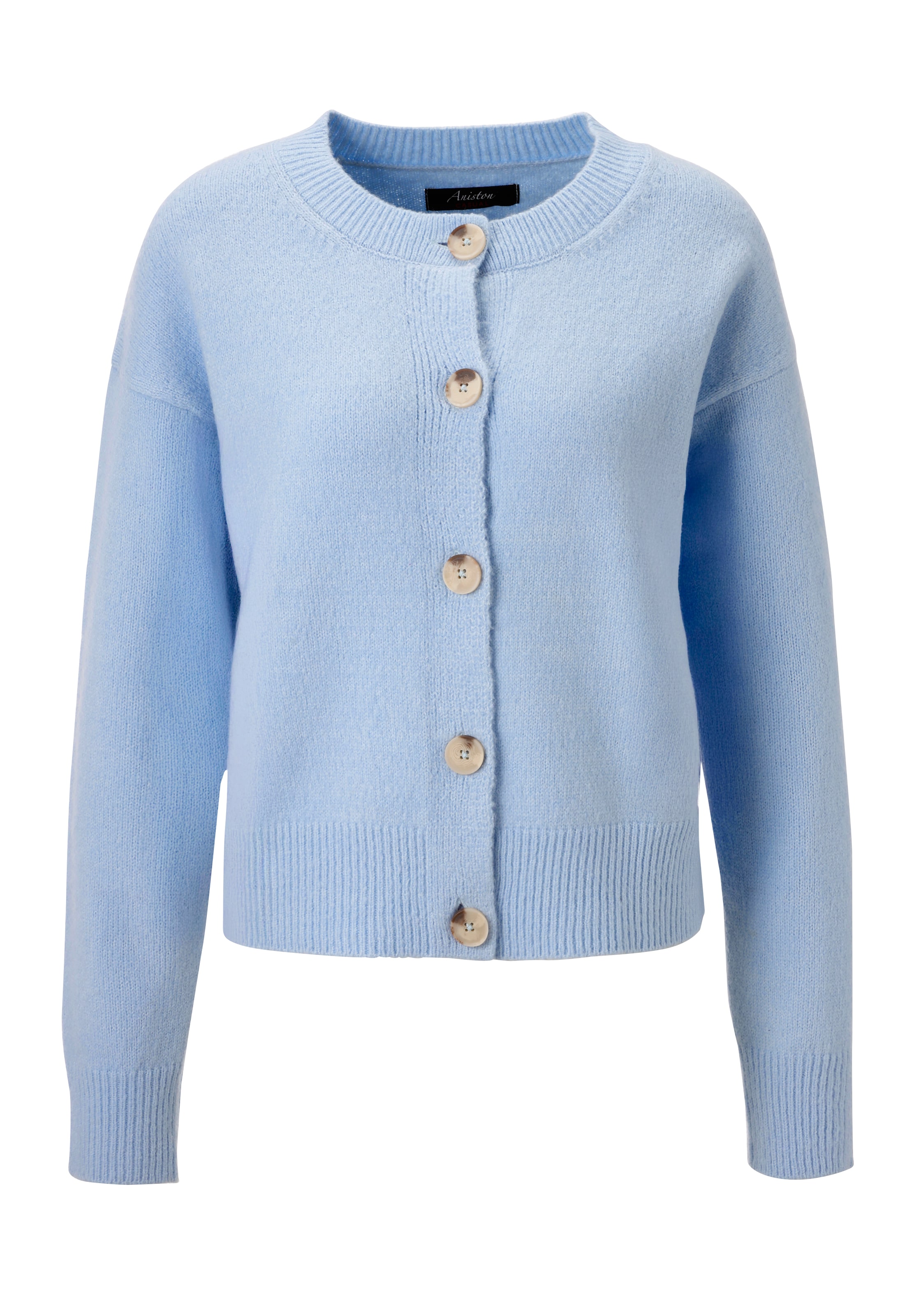 Aniston CASUAL Strickjacke in Blau: Vorderseite