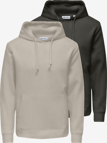 Only & Sons Sweatshirt 'ONSCHASE' in Grey: front