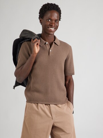 NORSE PROJECTS Tröja 'Anholt' i brun: framsida