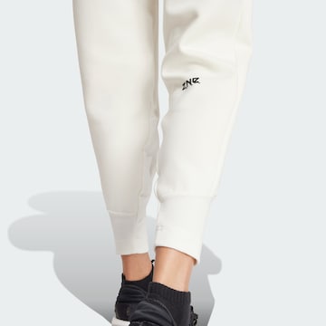 ADIDAS SPORTSWEAR Tapered Workout Pants 'Z.N.E.' in White