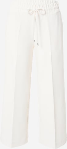 COMMA Wide leg Trousers with creases in Beige: front