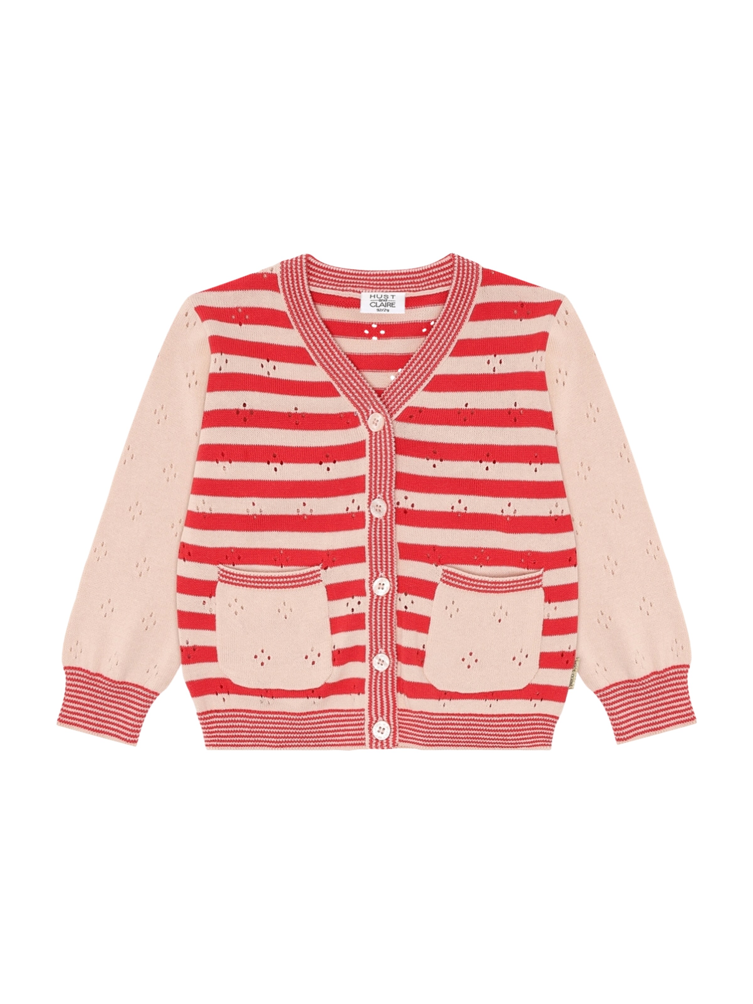 Hust & Claire Knit cardigan 'Camilla' in Red: front