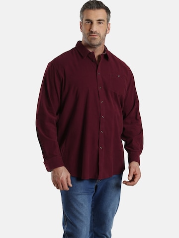 Charles Colby Comfort Fit Hemd ' Duke Nilson ' in Rot