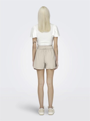 ONLY Loose fit Pleat-front trousers 'ARIS' in Beige