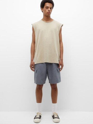 Pull&Bear Loosefit Shorts in Grau: Vorderseite