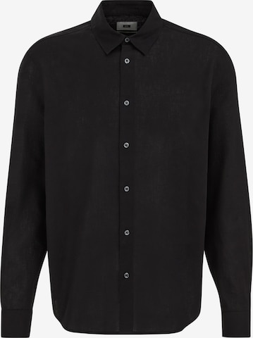 WE Fashion Regular Fit Paita värissä musta: etupuoli