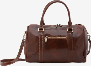 Borsa da viaggio 'Borsa a Bauletto Donna Pelle Vacchetta - Tracolla Rimovibile' di I Fratelli in marrone: frontale