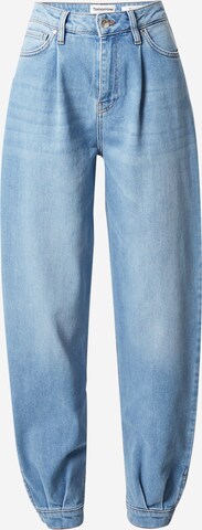 TOMORROW Tapered Pleated Jeans 'Bill' in Blue: front