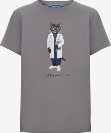 Cat e Lolette - Camiseta 'Doctor Cat' en gris: frente