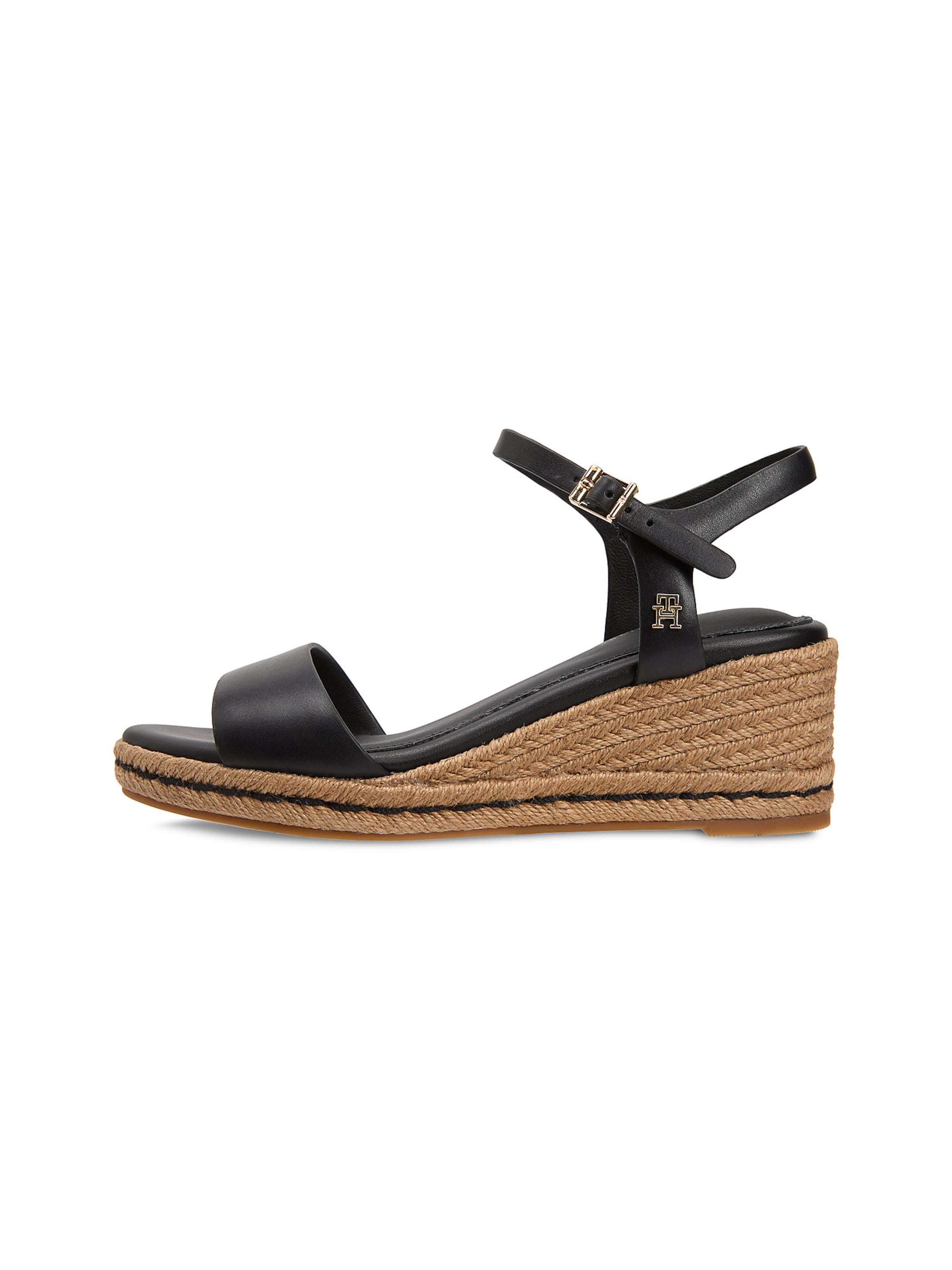 TOMMY HILFIGER Strap Sandals in Black: front