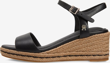 TOMMY HILFIGER Strap Sandals in Black: front