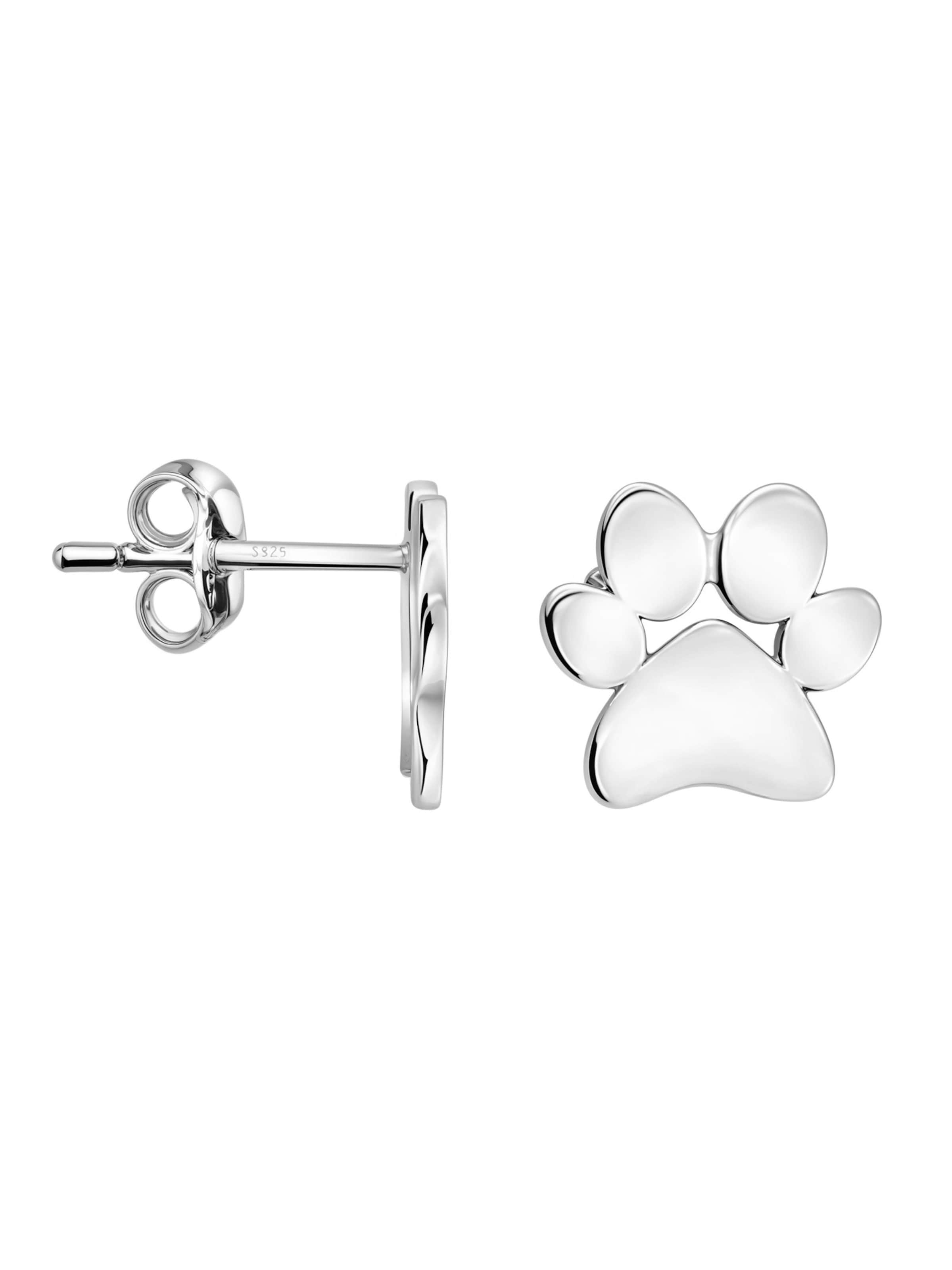 Sofia Milani Ohrringe 'Paw'‌‌‌‌ in Silber: Vorderseite