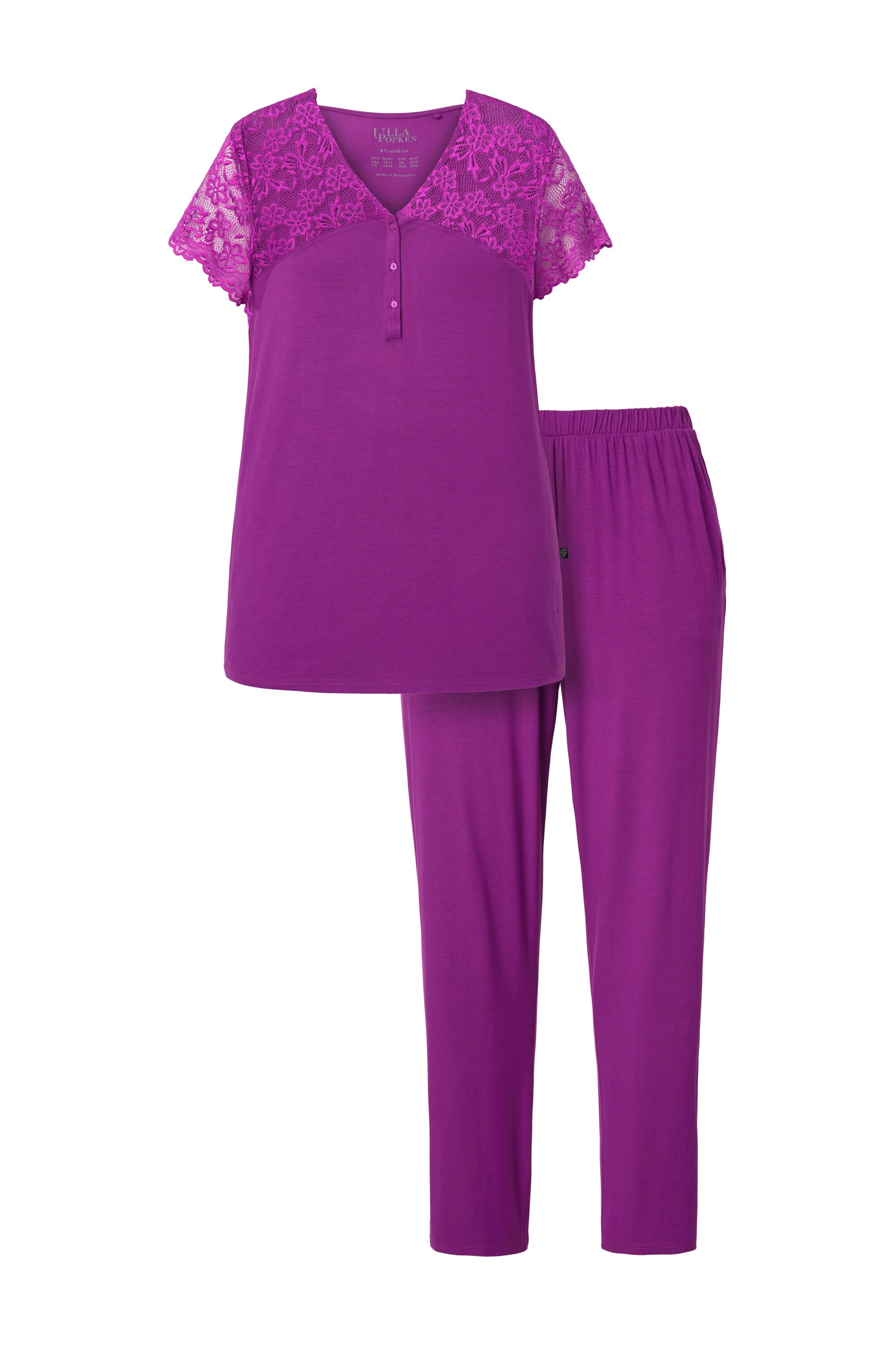 Ulla Popken Pyjama in Lila: Vorderseite