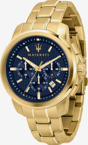 Maserati Uhr in Gold: front