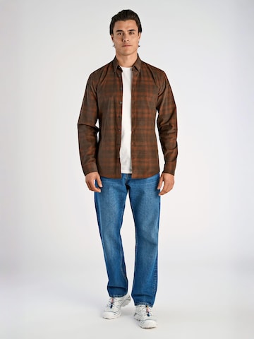 Lindbergh - Ajuste regular Camisa en marrón