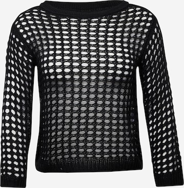 Vero Moda Curve Пуловер 'IBIZA' в черно: отпред