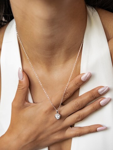 Hey Happiness Kette 'Crystal Love' in Silber