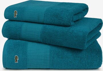 LACOSTE Shower Towel 'L LE CROCO' in Blue